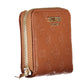 Elegant Brown Polyurethane Wallet with Contrasting Details