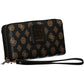 Chic Brown Polyurethane Wallet with Contrasting Details