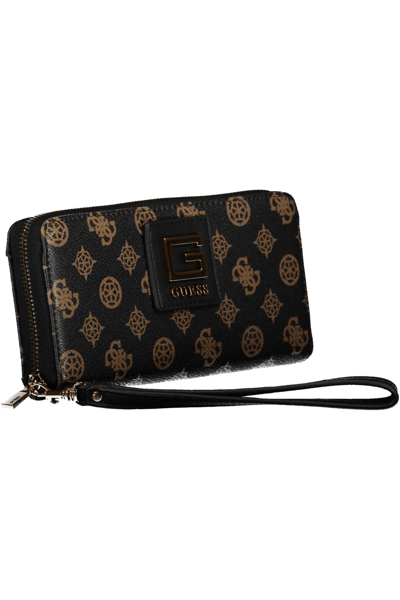 Chic Brown Polyurethane Wallet with Contrasting Details