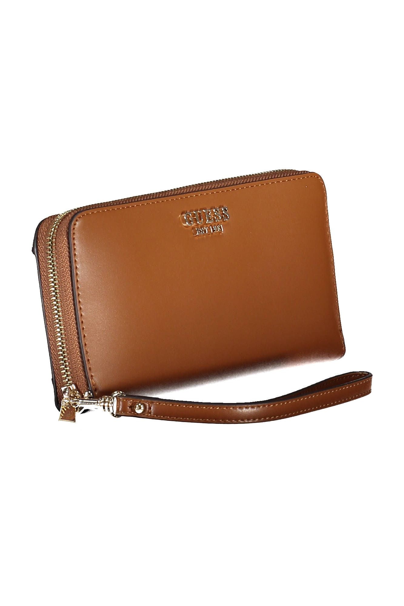 Chic Brown Polyurethane Wallet for Her