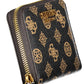 Elegant Contrast Detail Brown Wallet