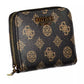 Chic Polyethylene Brown Wallet with Coin Purse
