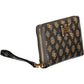 Elegant Brown Polyurethane Wallet with Logo