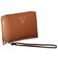 Chic Brown Polyethylene Wallet with Coin Purse