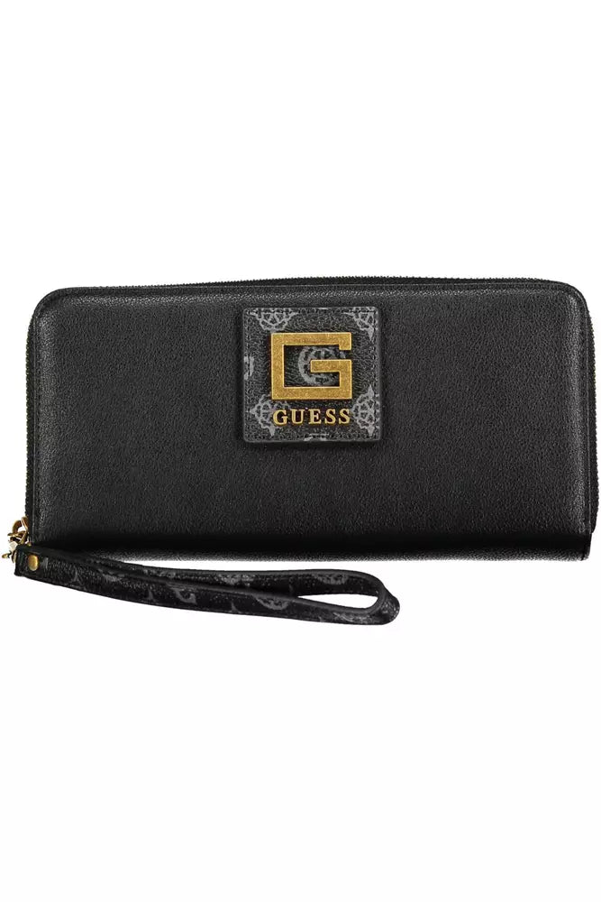 Sleek Black Polyethylene Men's Wallet