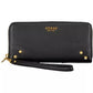 Elegant Black Polyethylene Wallet with Contrasting Details