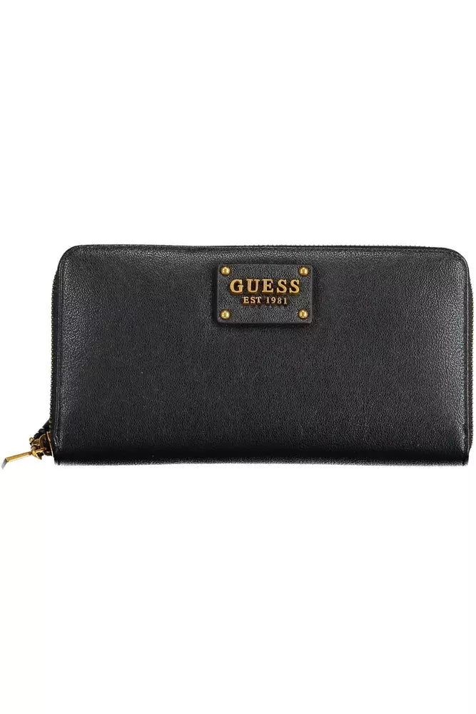 Elegant Black Polyethylene Wallet with Logo