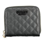 Elegant Black Polyurethane Wallet for Women