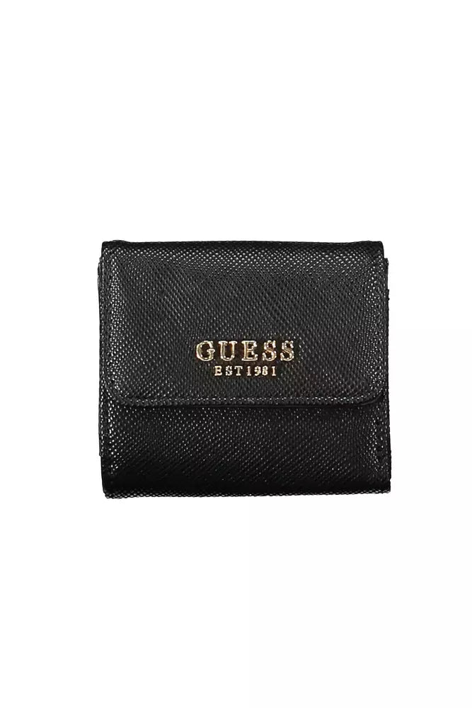 Sleek Black Polyethylene Wallet with Logo