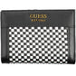 Elegant Black Polyurethane Wallet with Logo