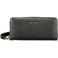Elegant Black Polyurethane Wallet for the Chic Organizer