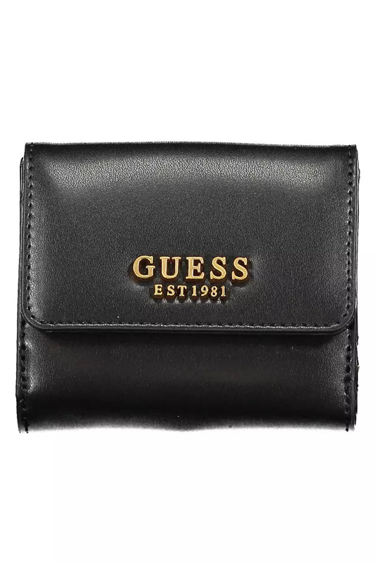 Chic Black Two-Compartment Wallet