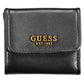 Elegant Black Polyurethane Wallet with Snap Closure