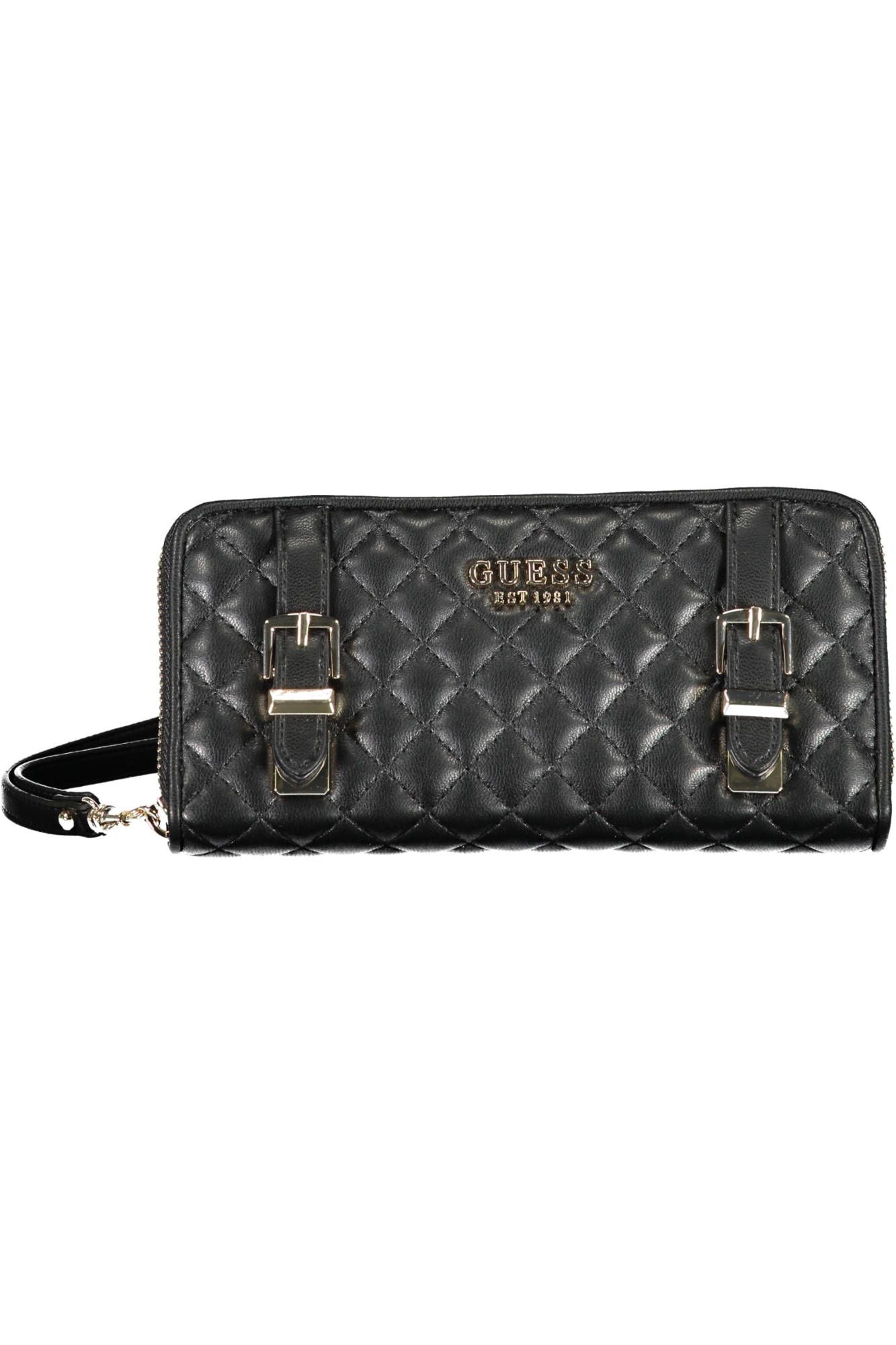 Chic Black Wallet with Contrasting Details