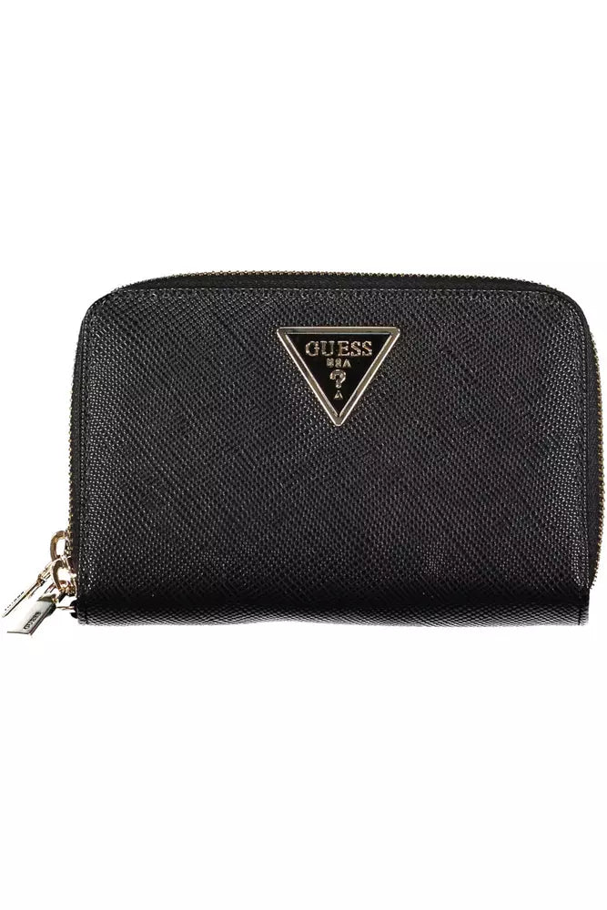 Elegant Black Wallet with Contrasting Accents