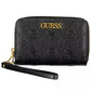 Chic Black Polyethylene Dual-Compartment Wallet