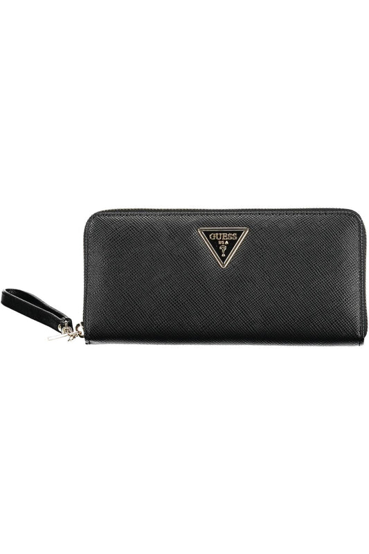 Chic Black Multi-Compartment Wallet