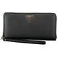Chic Polyurethane Black Multi-Compartment Wallet