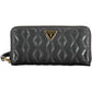 Elegant Black Polyurethane Wallet with 5 Compartments