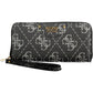Elegant Black Wallet with Contrast Details