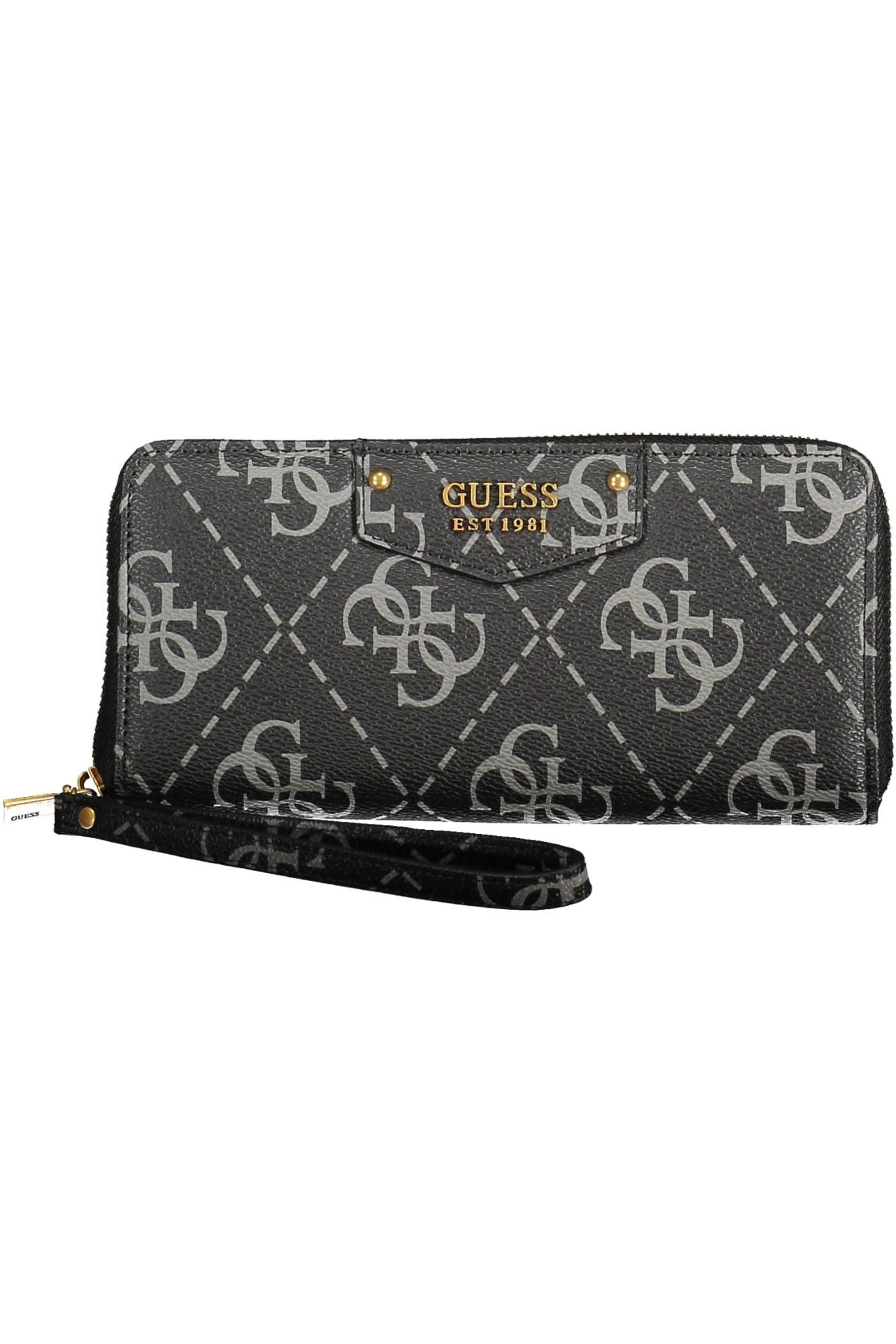 Elegant Black Wallet with Contrast Details