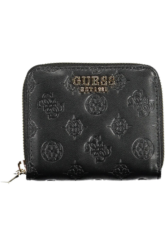 Chic Contrasting Detail Black Wallet