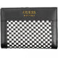 Sleek Black Polyethylene Wallet with Contrasting Details