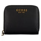 Sleek Black Polyethylene Guess Wallet with Zip Closure