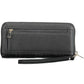 Elegant Black Polyurethane Wallet with Multiple Compartments