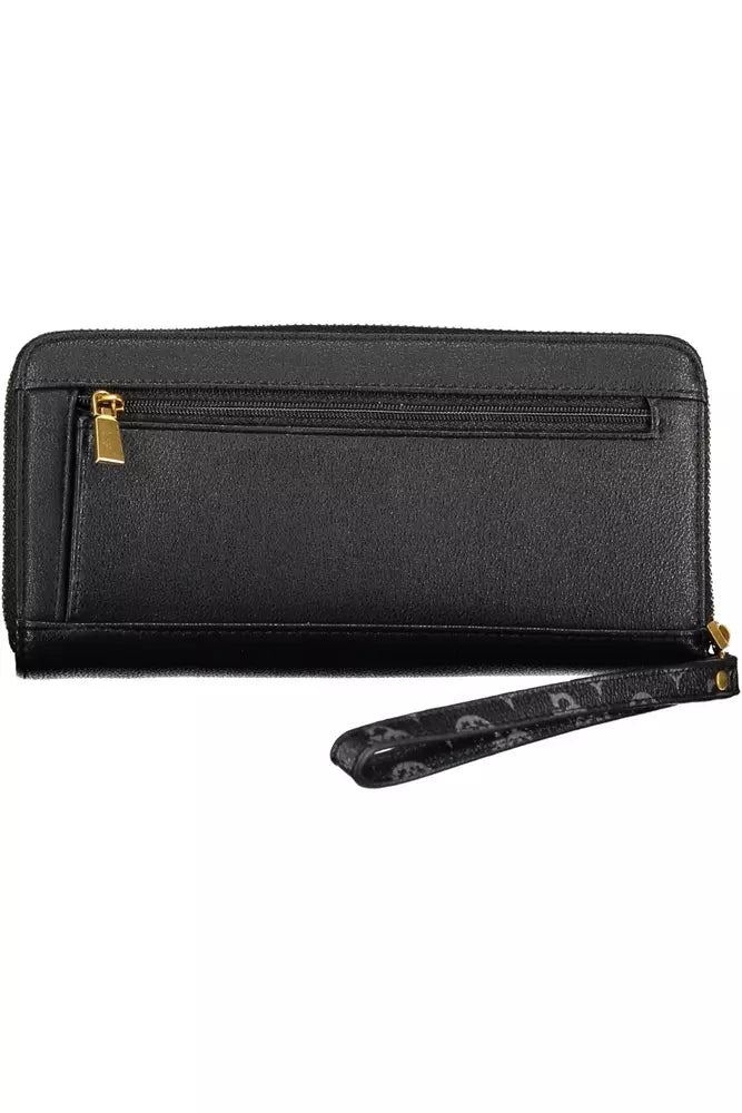 Sleek Black Polyethylene Men's Wallet