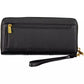 Elegant Black Polyethylene Wallet with Contrasting Details