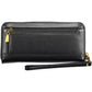 Chic Black Polyethylene Multi-Compartment Wallet