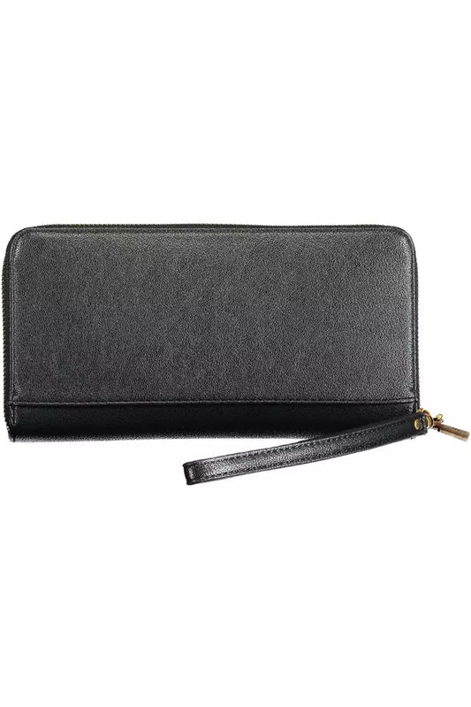 Elegant Black Polyethylene Wallet with Logo