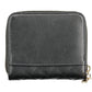 Elegant Black Polyurethane Wallet for Women