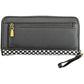 Chic Black Polyurethane Wallet with Contrasting Details