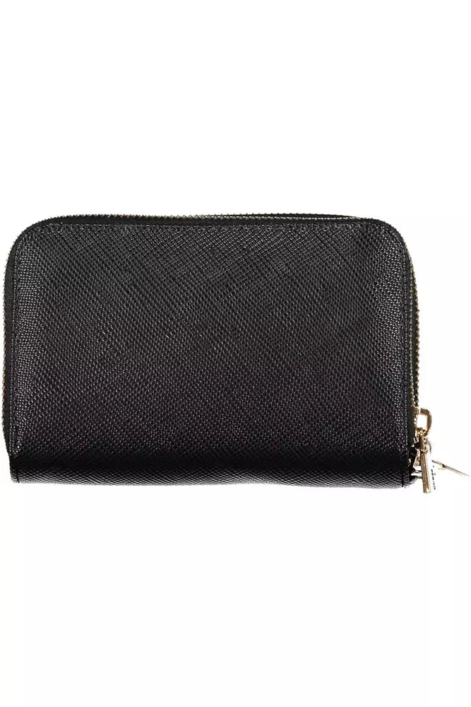 Elegant Black Wallet with Contrasting Accents