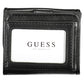 Elegant Black Polyurethane Wallet with Snap Closure