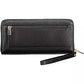 Elegant Black Polyethylene Wallet with Coin Purse
