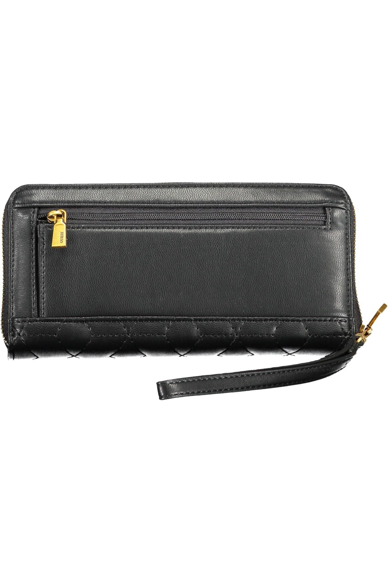 Elegant Black Polyurethane Wallet with 5 Compartments