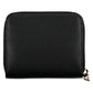 Chic Black Polyurethane Wallet with Logo