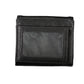 Chic Black Polyurethane Wallet with Snap Closure