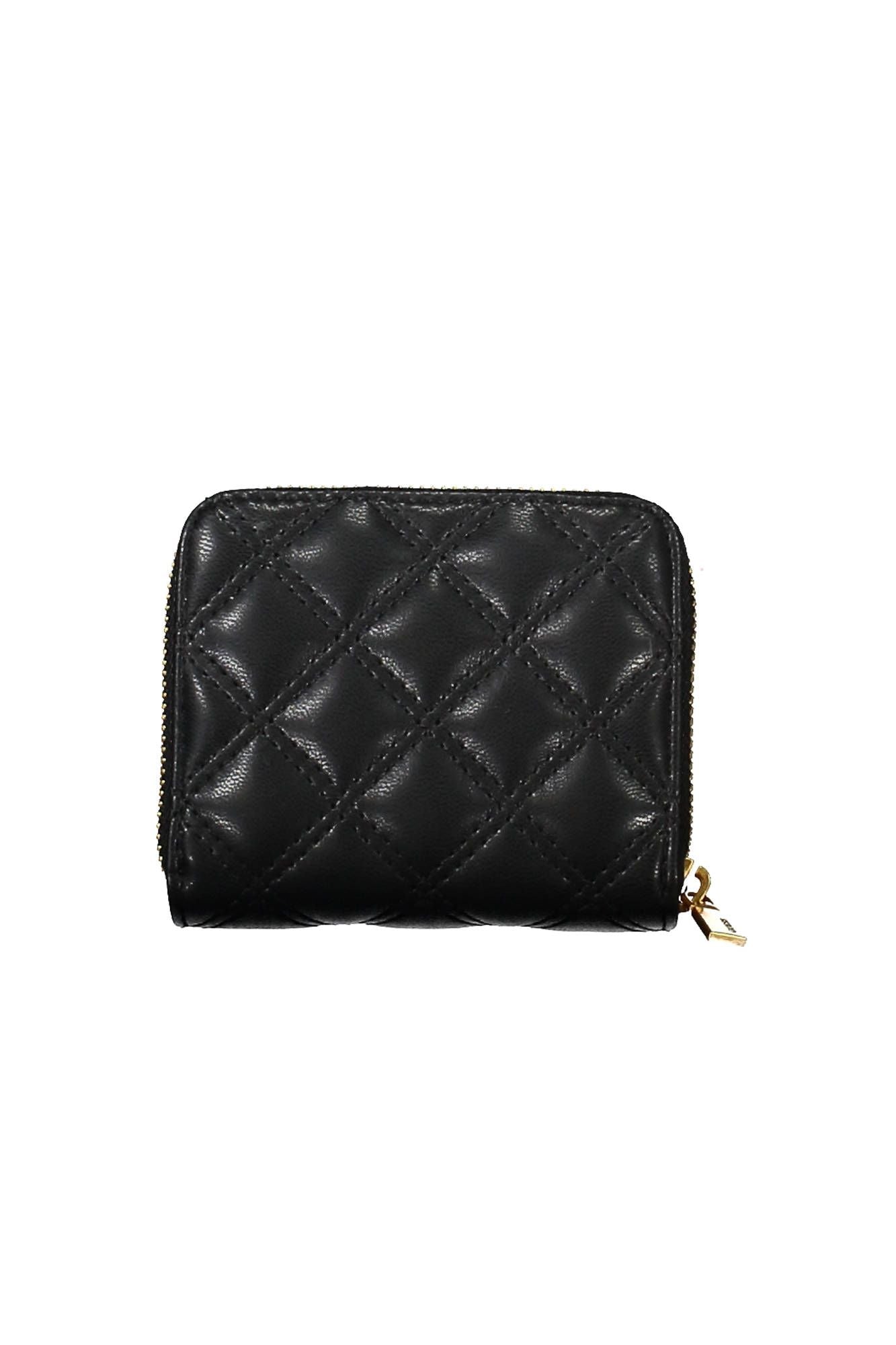 Chic Black Wallet with Contrasting Details