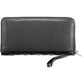 Chic Black Polyurethane Wallet with Contrasting Details
