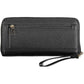 Elegant Black Polyurethane Wallet with Logo