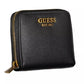 Sleek Black Polyethylene Guess Wallet with Zip Closure