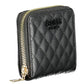 Elegant Black Polyurethane Wallet for Women