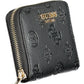 Elegant Black Polyurethane Wallet for Women