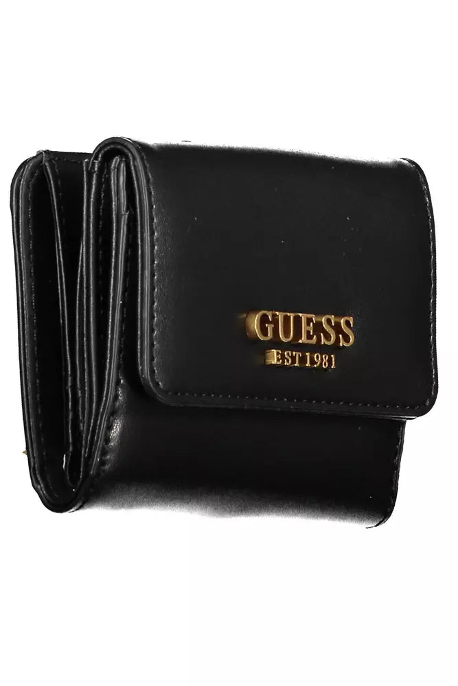 Chic Black Two-Compartment Wallet