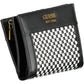Elegant Black Polyurethane Wallet with Logo