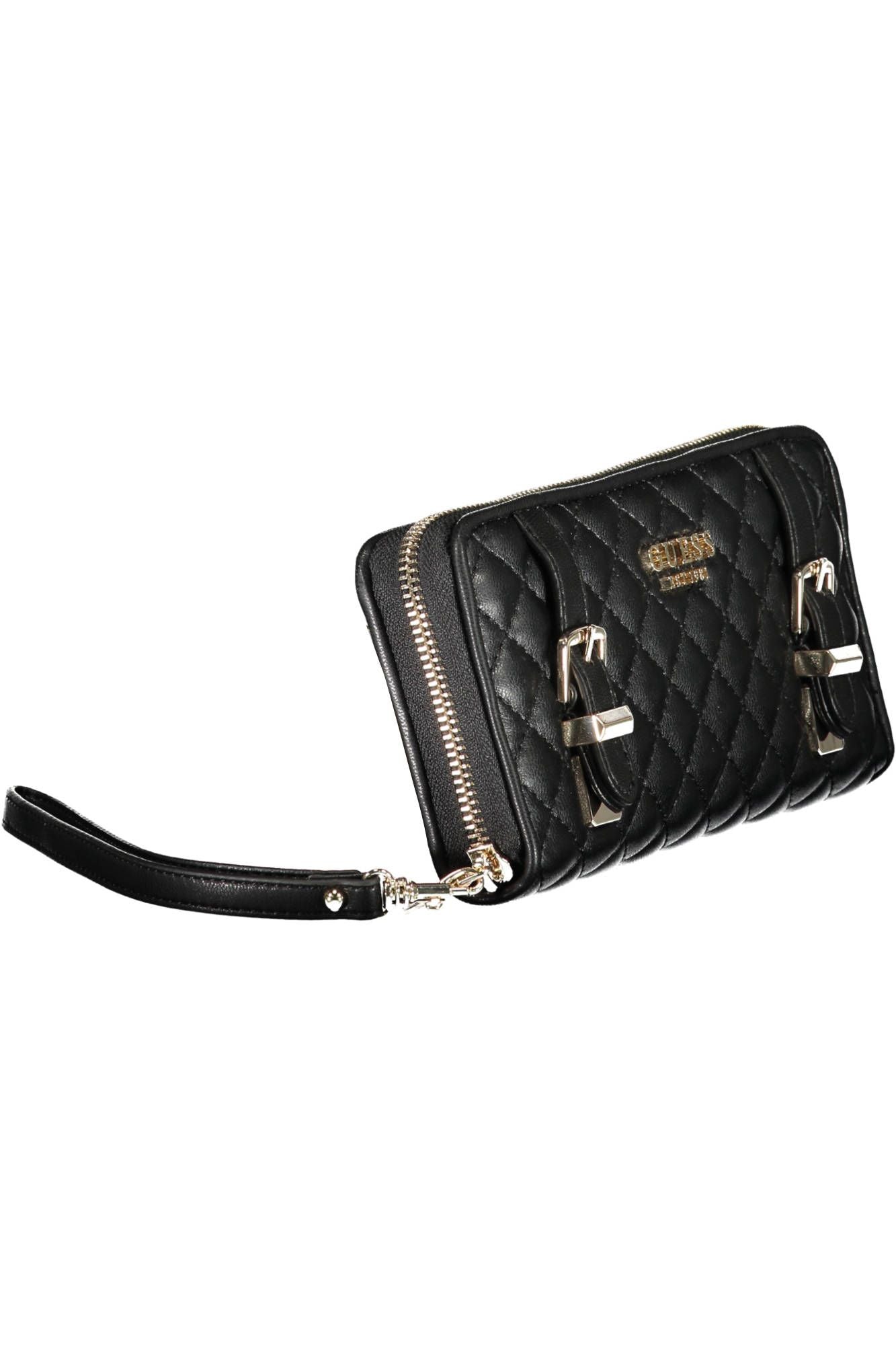 Chic Black Wallet with Contrasting Details